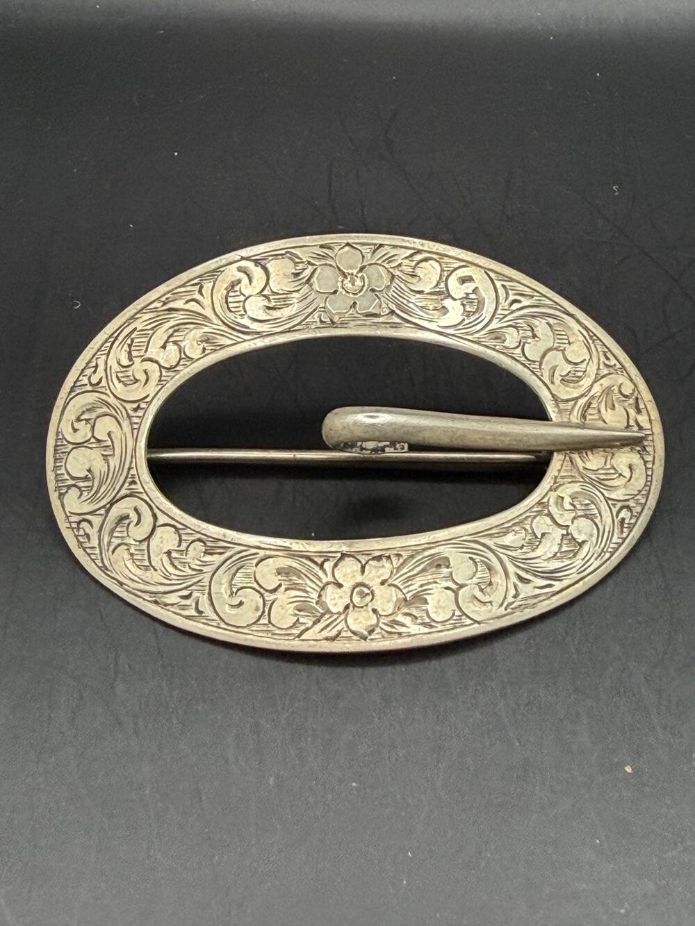 Vintage Navajo Sterling Silver Open Brooch/Pin AB Maker